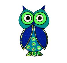 Handmade Folk Owl Wooden Fridge Magnet Kitchen Decor